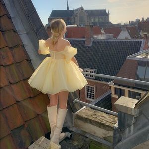 Selkie Baby Banana Puff Dress